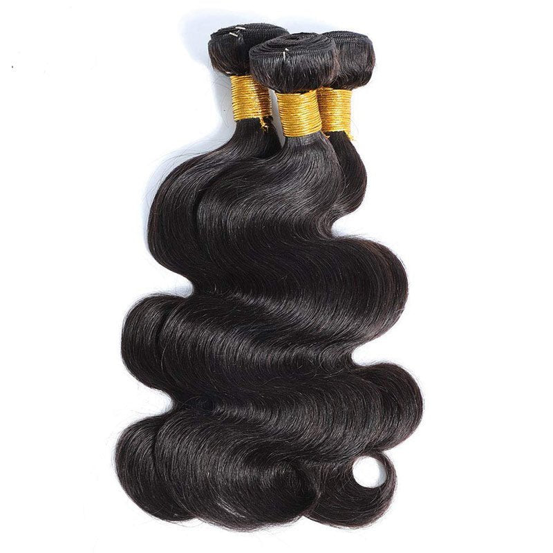GeetaHair Body Wave 13x4 Frontal Natural Color With 3 Bundles 100% Human Hair - Image 3