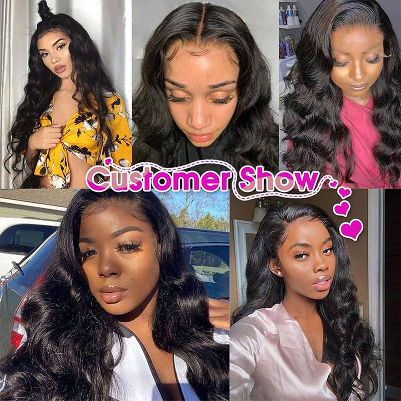 GeetaHair Body Wave 13x4 Frontal Natural Color With 3 Bundles 100% Human Hair - Image 6