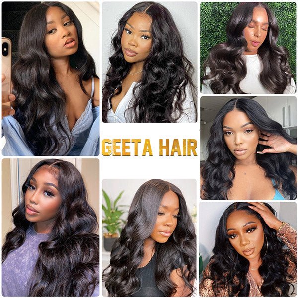 GeetaHair Body Wave Hair 3 Bundles With 4x4 Lace Closure Unprocessed Human Virgin Hair - Image 6