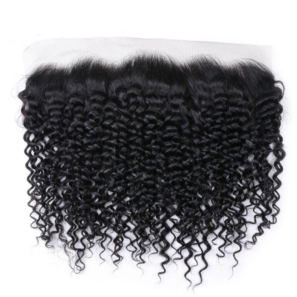 GeetaHair Kinky Curly 3 Bundles with 13x4 Lace Frontal 100% Human Hair Extensions - Image 5
