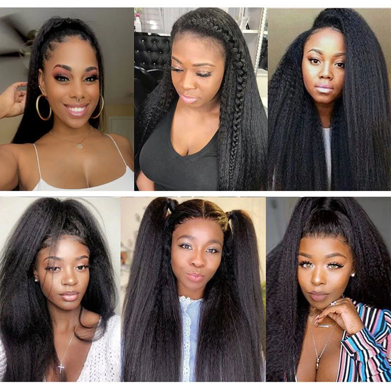 Geetahair Kinky Straight Hair 4 Bundles With 4x4 Lace Closure Human Hair Extensions - Image 6