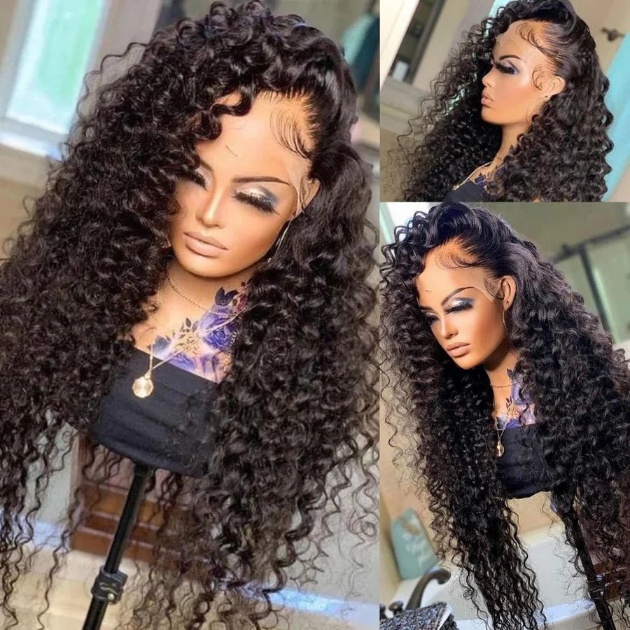 Geetahair Upgrade HD Lace black Wand Curls Wig Undetectable Invisible Lace Human Hair Wigs - Image 2