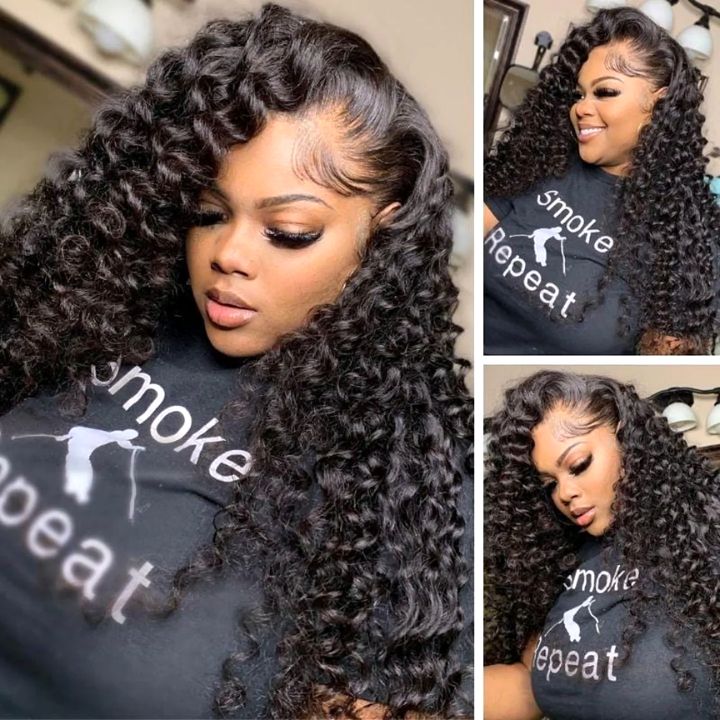 Geetahair Upgrade HD Lace black Wand Curls Wig Undetectable Invisible Lace Human Hair Wigs - Image 3