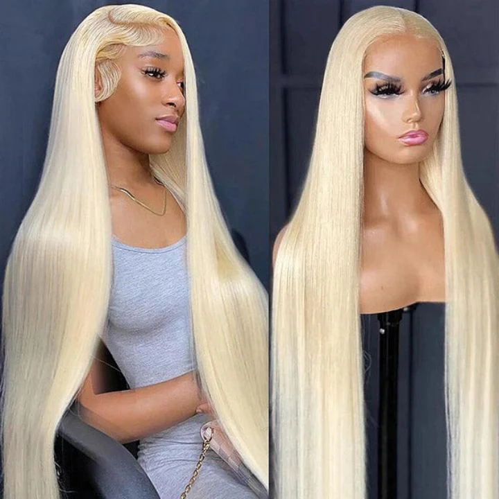613 Blonde Body Wave/Straight Pre Cut Transparent Lace 180% Density Human Hair Wigs With Air Cap Breathable Wig Flash Sale - Image 10