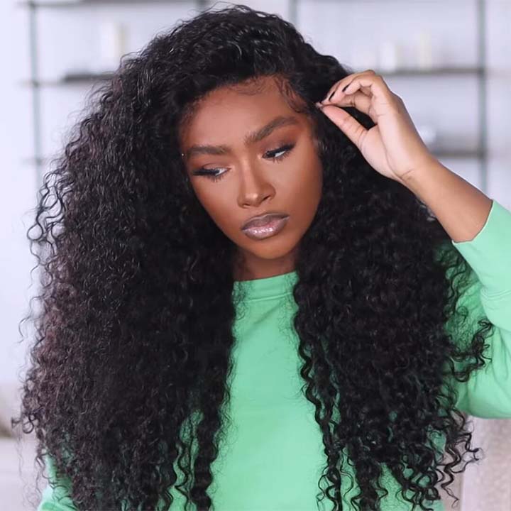 Deep Wave 13x4 Lace Front Wig Glueless Plucked Hairline 250% Density Daily Deal - Image 4