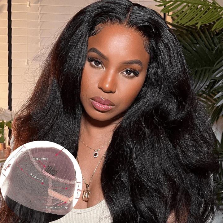 Kinky Straight Hair Wig 360 Transparent Lace Front Wig Human Hair Wigs For Women Full End Glueless Brazilian Hair-GeetaHair - Image 5