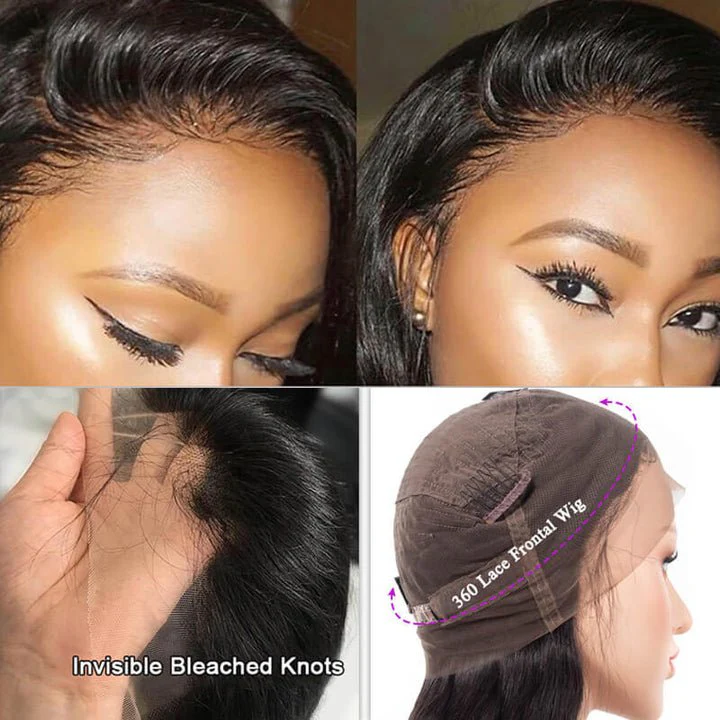 Kinky Straight Hair Wig 360 Transparent Lace Front Wig Human Hair Wigs For Women Full End Glueless Brazilian Hair-GeetaHair - Image 7