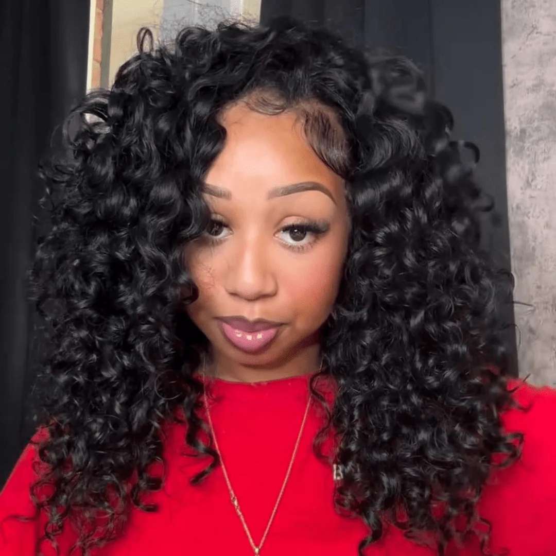 300% Density Nola Curl Glueless 13x4 Lace Front Human Hair Wigs Full Resilient Curly Wigs Pre Bleached Knots - Image 3