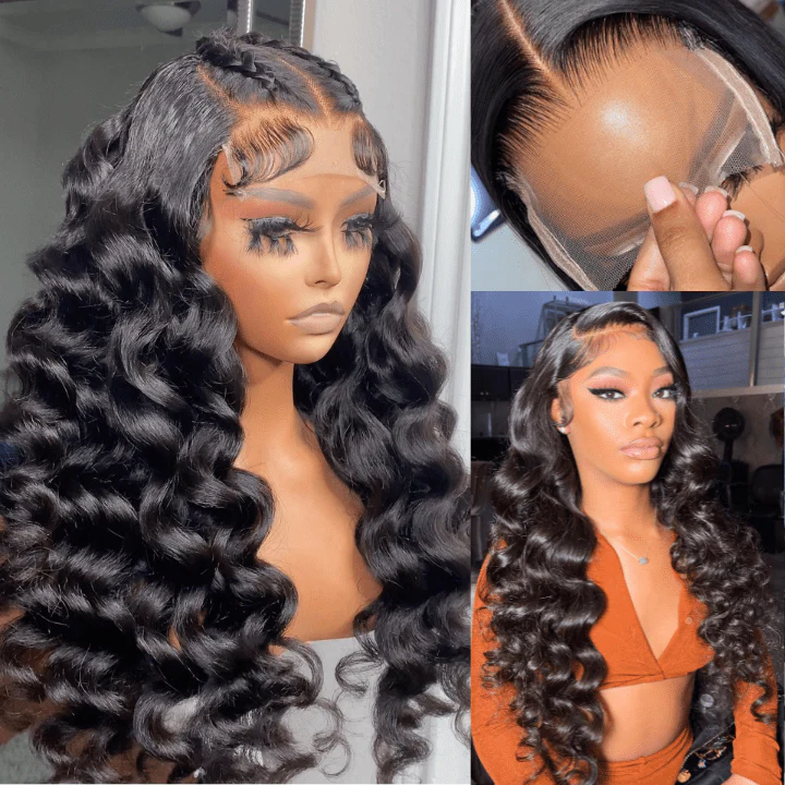 Natural Crimps Curls Loose Deep Wave Glueless 5x5/6x4.5 Closure Human Hair Wig With Baby Hair-Geeta Hair - Image 3