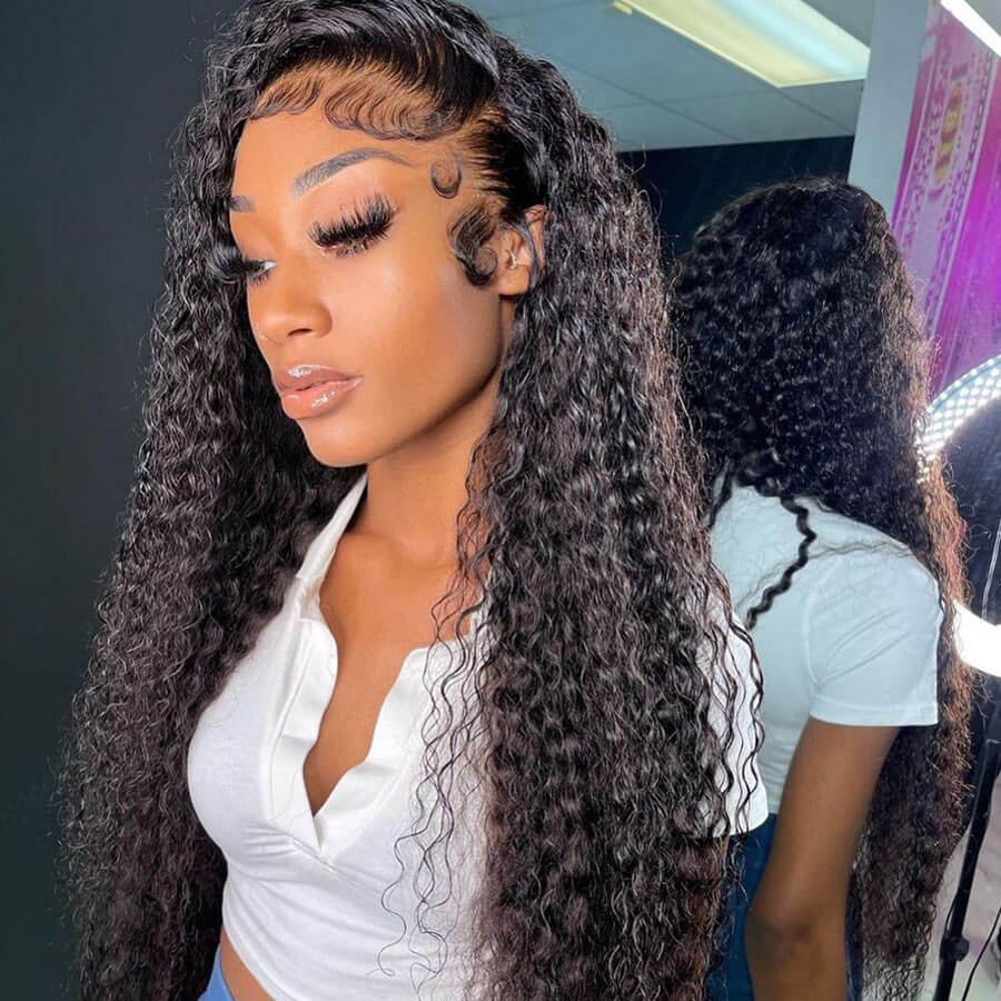 Natural Curly Hair 13x6 HD Lace Front Wigs Human Hair Pre Plucked Hairline Glueless Wig-Geeta Hair - Image 4