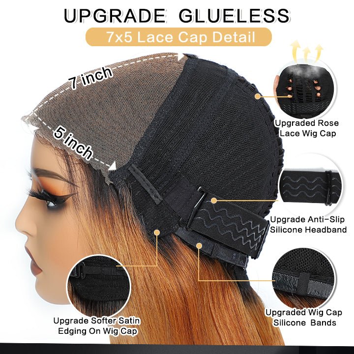 Ombre Highlight Lace Front Wig Human Hair 13x4 Glueless Deep Wave Lace Wigs Pre Plucked - Image 8