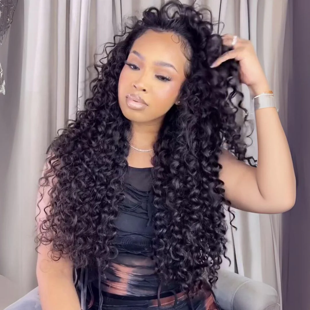 Passion Wave Wet and Wavy Lace Part Human Hair Wig 13x4 Lace Front HD Lace Wigs 300% Density - Image 4