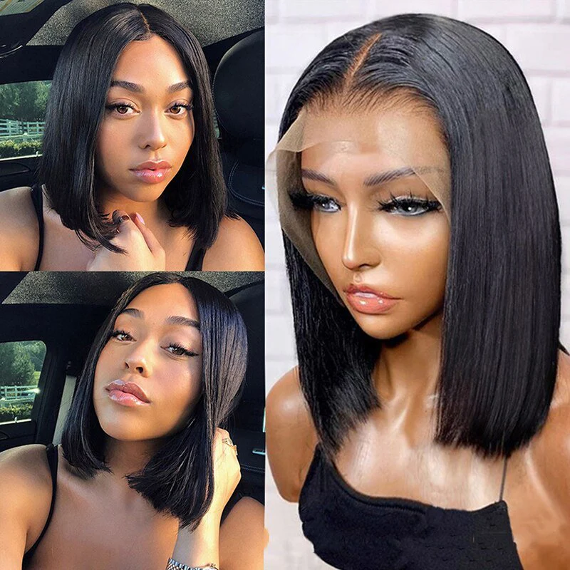Short Straight Hair Lace Front Bob Wigs Pre Plucked Natural Hairline Glueless Real Human Hair Wig-Geeta Hair - Image 4