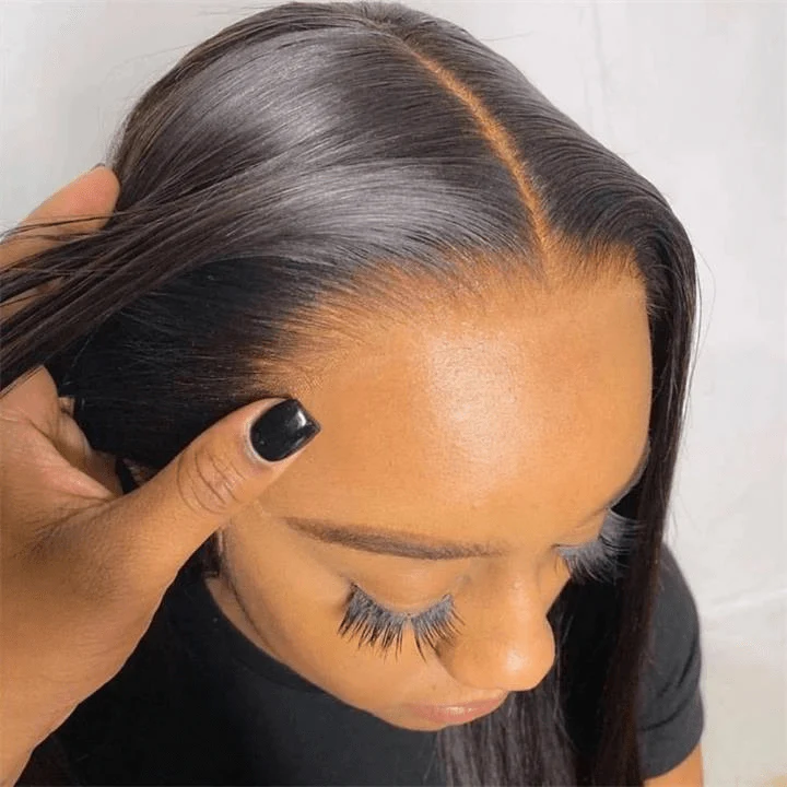 Flash Sale $149 Get 24inch Geeta Long Straight Hair 6x4 Pre-cut Lace Wig Pre Plucked Natural Hairline - Image 4