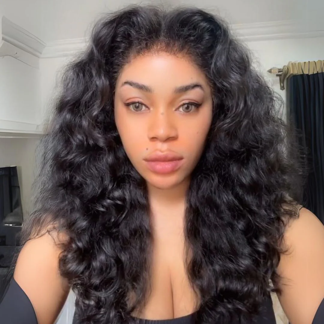 Type 4C Edges Wig Loose Wave Glueless Wigs 13x4 Undetectable Lace Human Hair Wigs With Kinky Baby Hairline - Image 2