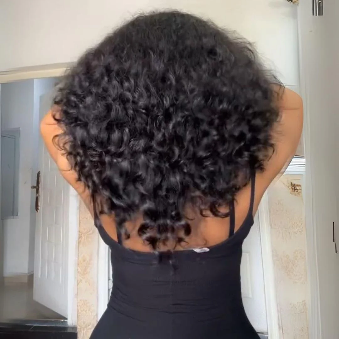 Type 4C Edges Wig Loose Wave Glueless Wigs 13x4 Undetectable Lace Human Hair Wigs With Kinky Baby Hairline - Image 4
