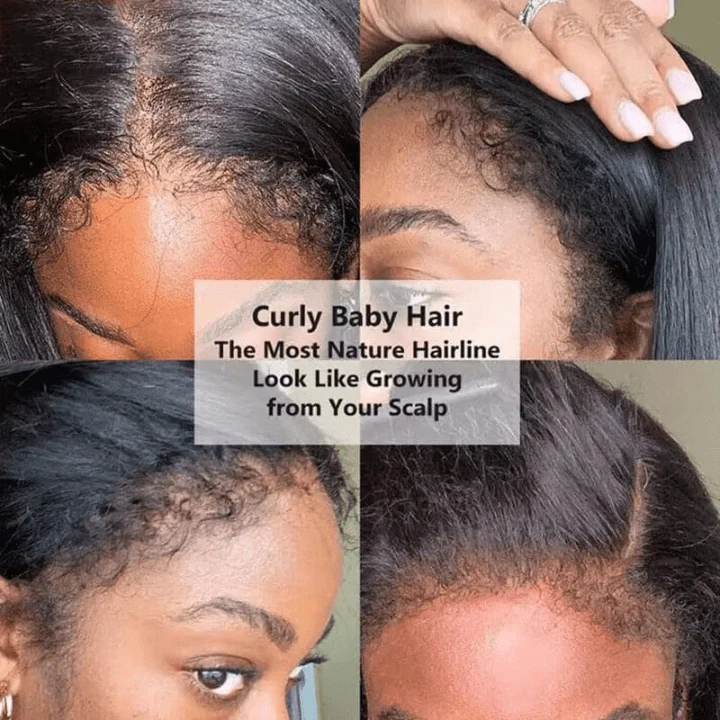 Type 4C Kinky Hairline Kinky Curly 13x4 Undetectable Lace Front Wig With Kinky Baby Hairline-Geeta Hair - Image 7