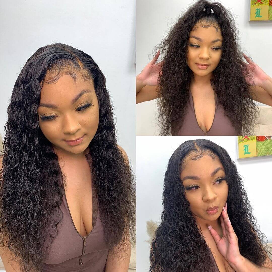 Water Wave Hair 4x4 HD Lace Closure 100% Virgin Human Hair Wig Perfect Hairline With Baby Hair -Geeta Hair - Image 5