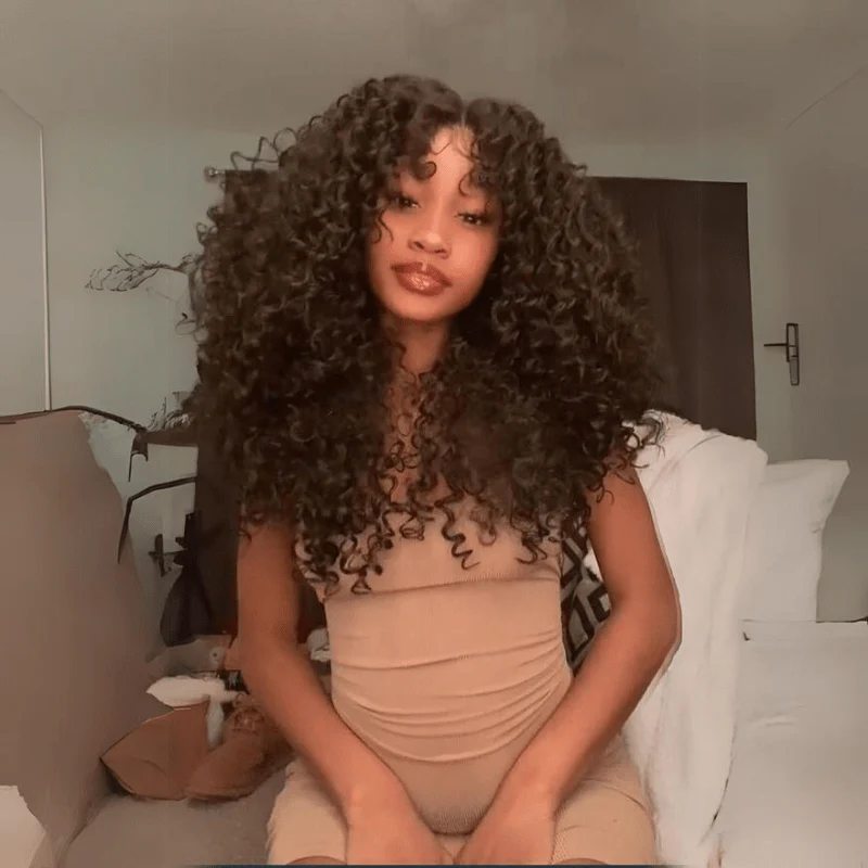 Water Wave Hair Glueless 13x4 HD Lace Front Wig Pre Plucked Short Curly Bob Human Hair Wigs - Image 4