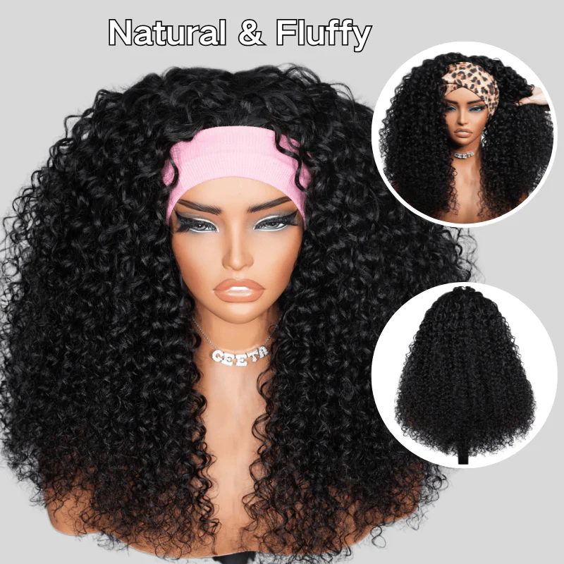 Water Wave Half Wig Invisi Drawstring Glueless Put On and Go Human Hair Wig Flash Sale - Image 6