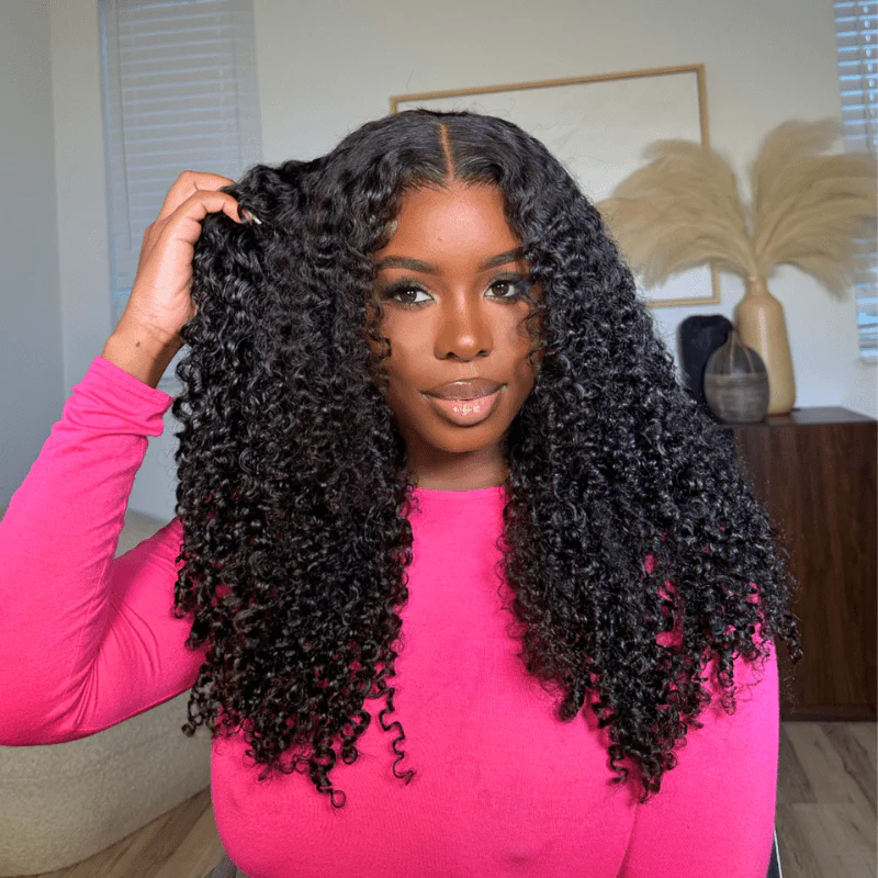 Glueless Wig Fluffy Kinky Curly 7x5 Pre Cut Lace Front Wigs Pre Plucked Natural Hairline 180% Density Flash Sale - Image 5